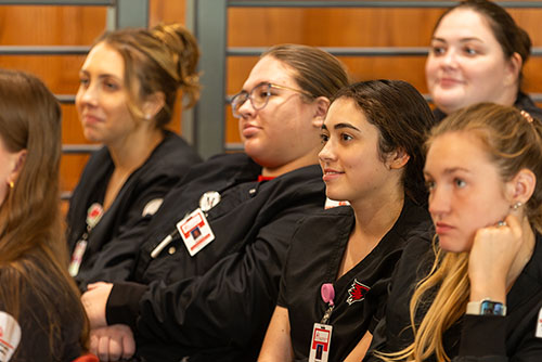 semo nursing students attend a ceremony.